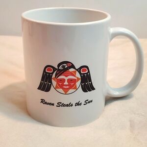 Raven steals the sun coffee mug / cup pearl coated